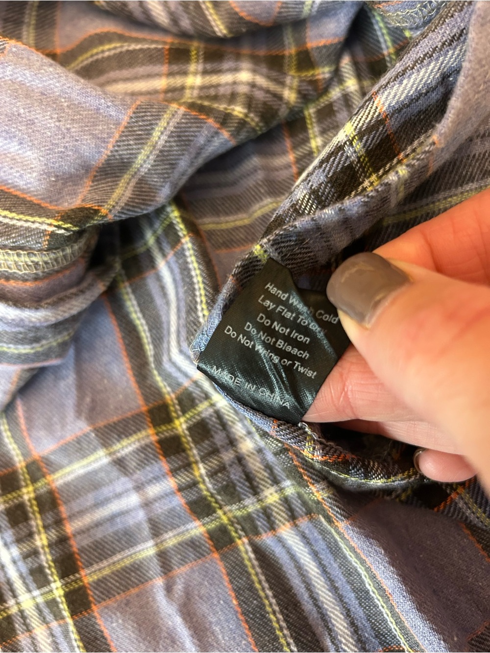 POL Blue Plaid Lace Up High Low Flannel Grunge Boho Oversized Size M - Picture 8 of 8